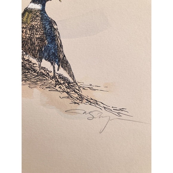 Michael Schofield “Pheasants” Signed Artist Proof Serigraph Print 30”X22” - Picture 4 of 6